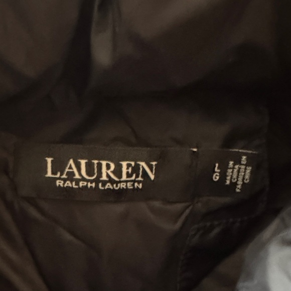 Ralph Lauren Black Puffer Jacket with Gold Zipper - Picture 4 of 6